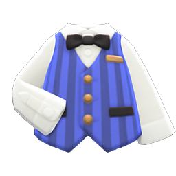 Shirt with Striped Vest