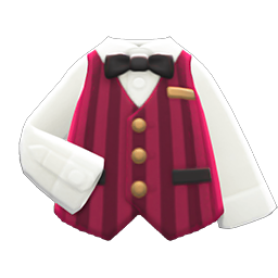 Shirt with Striped Vest