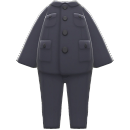Suit with Stand-Up Collar