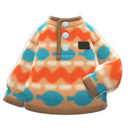 Printed Fleece Sweater