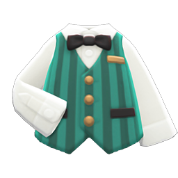 Shirt with Striped Vest