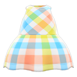 Plaid-Print Dress