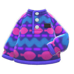 Printed Fleece Sweater