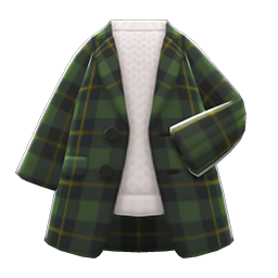 Checkered Chesterfield Coat
