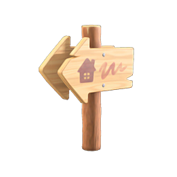 angled signpost