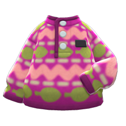 Printed Fleece Sweater