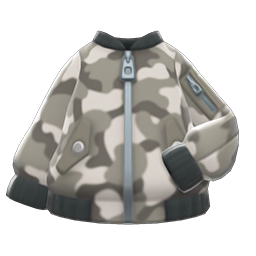 Camo Bomber-Style Jacket