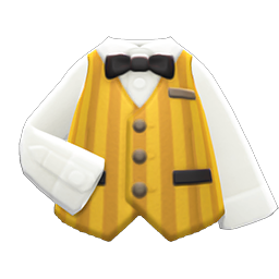 Shirt with Striped Vest