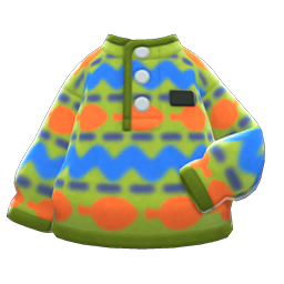 Printed Fleece Sweater